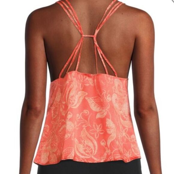 FREE PEOPLE INTIMATELY OFF THE COAST CAMI IN CORAL COMBO SIZE MEDIUM NWT - Picture 2 of 4